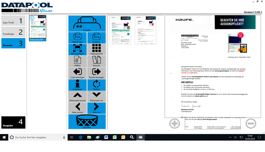 datapool nscanplus scannen