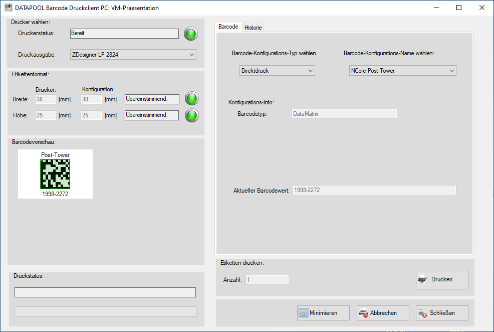 barcode druckclient